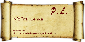Pánt Lenke névjegykártya